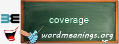 WordMeaning blackboard for coverage